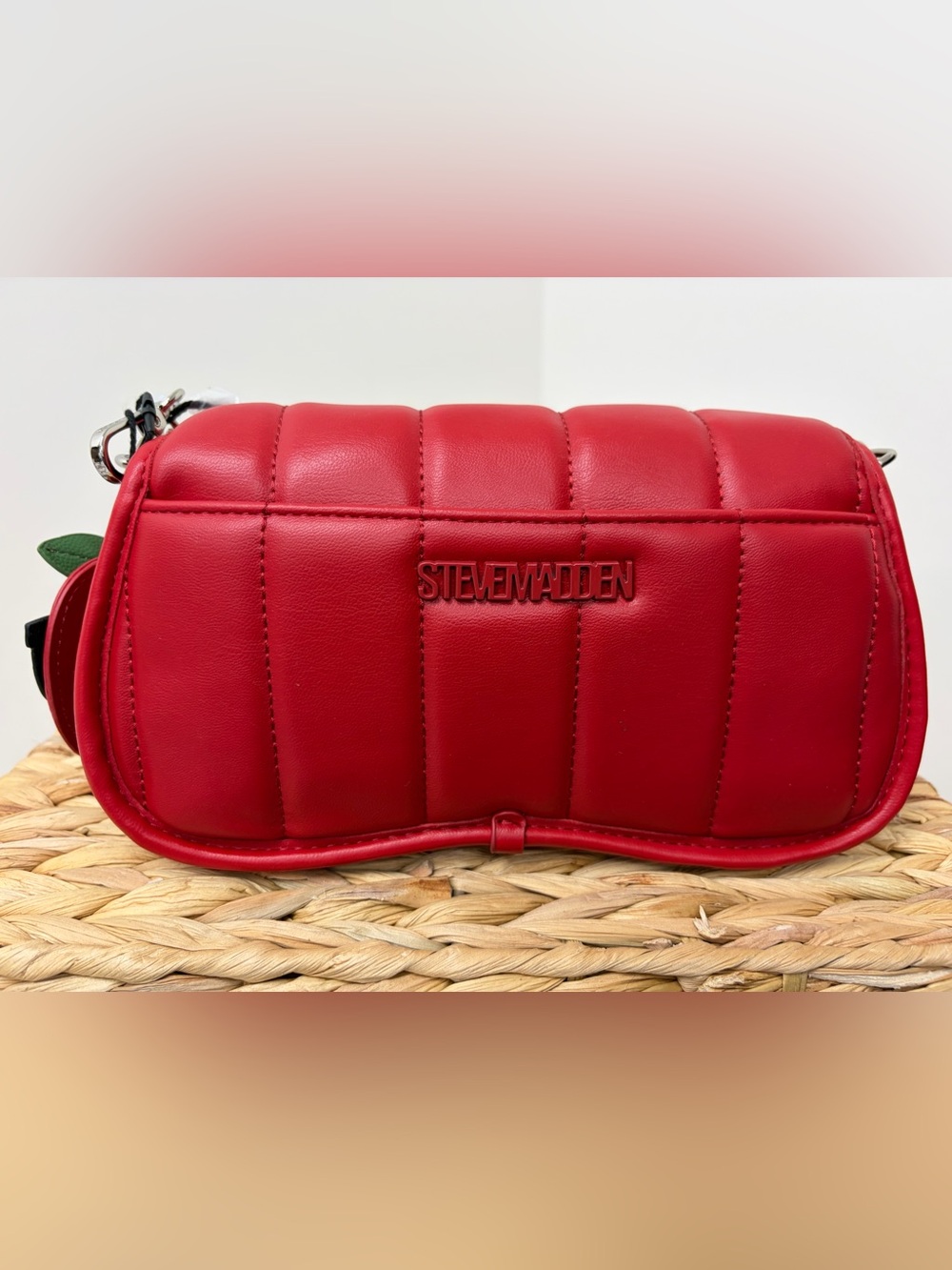 Steve Madden Red Quilted Mini Crossbody